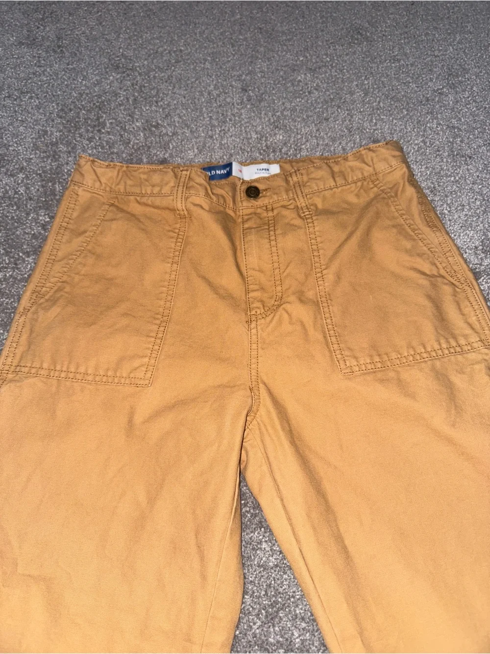 Old Navy Boys Tan Taper Built-In-Flex Cargo Pants Size 18